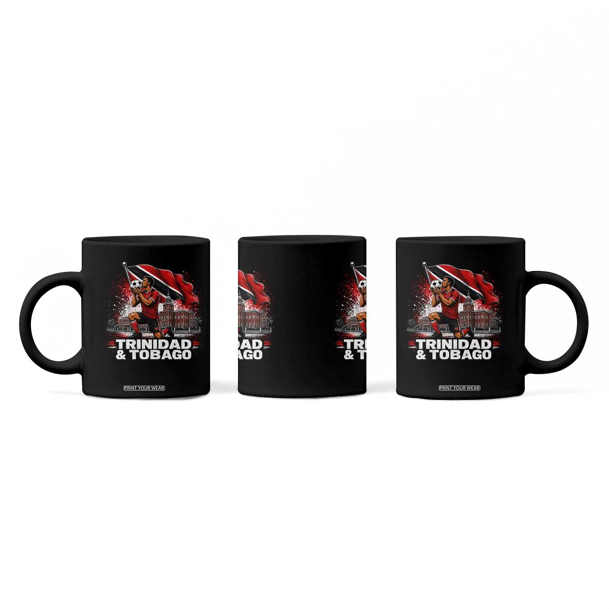 Trinidad and Tobago Soccer Coffee Mug Patriotic Football Fan Caribbean Pride Gift TS10 Print Your Wear