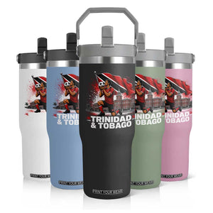 Trinidad and Tobago Soccer Flip Straw Tumbler Patriotic Football Fan Caribbean Pride Gift TS10 Print Your Wear