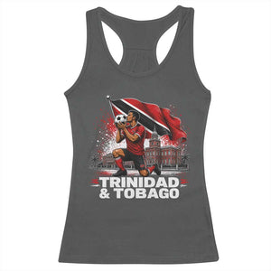 Trinidad and Tobago Soccer Racerback Tank Top Patriotic Football Fan Caribbean Pride Gift TS10 Dark Heather Print Your Wear