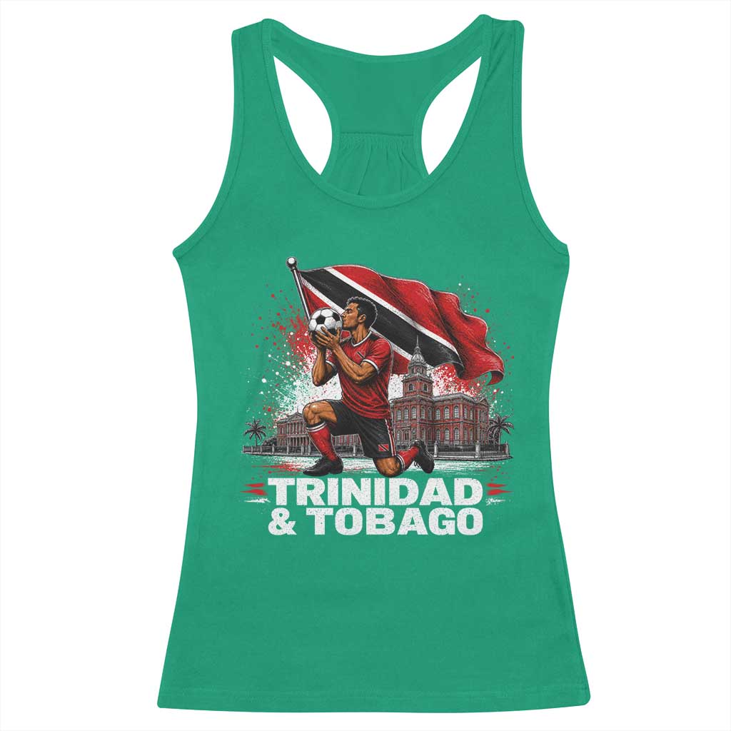 Trinidad and Tobago Soccer Racerback Tank Top Patriotic Football Fan Caribbean Pride Gift TS10 Irish Green Print Your Wear