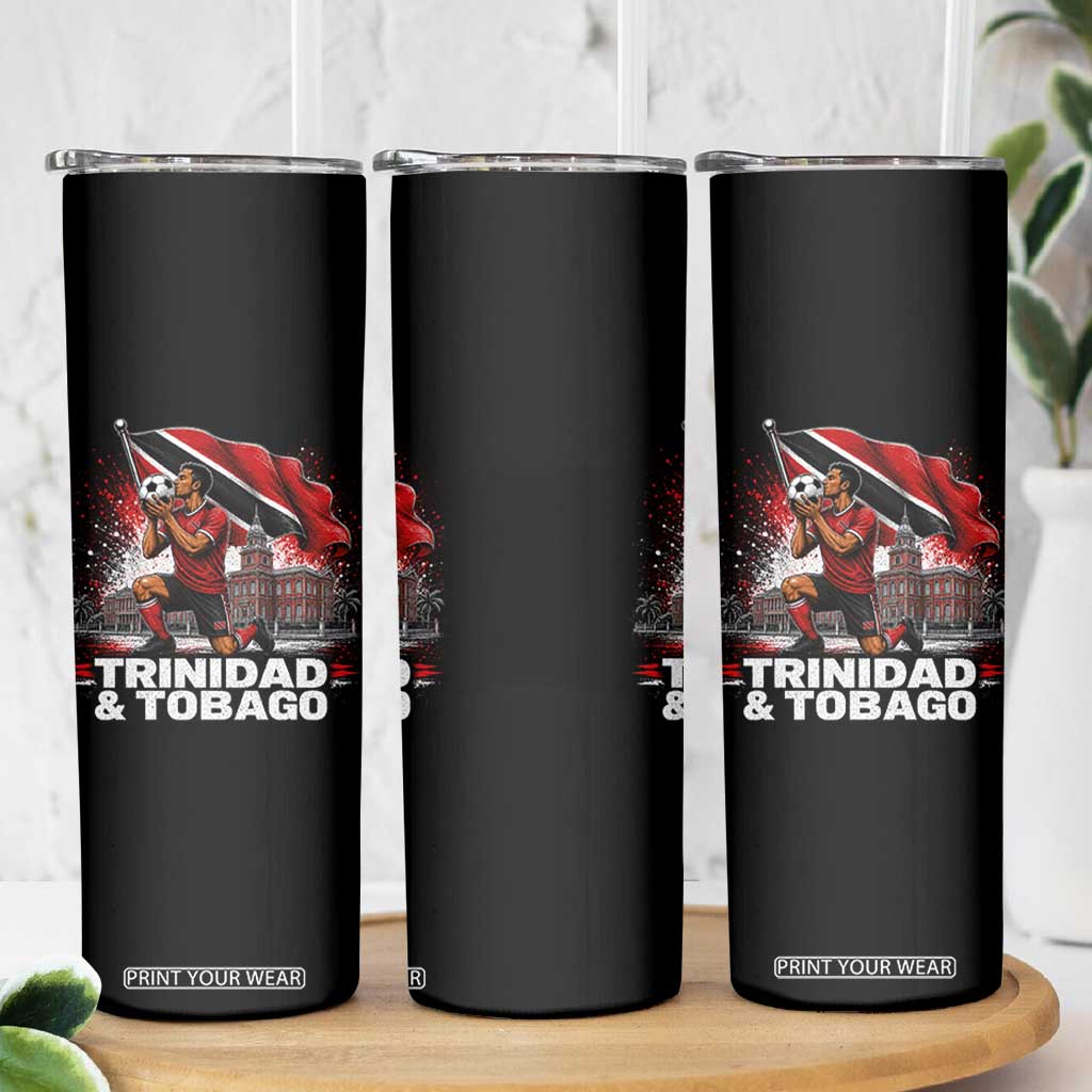 Trinidad and Tobago Soccer Skinny Tumbler Patriotic Football Fan Caribbean Pride Gift TS10 Print Your Wear
