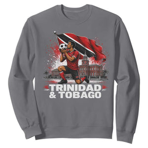 Trinidad and Tobago Soccer Sweatshirt Patriotic Football Fan Caribbean Pride Gift TS10 Charcoal Print Your Wear