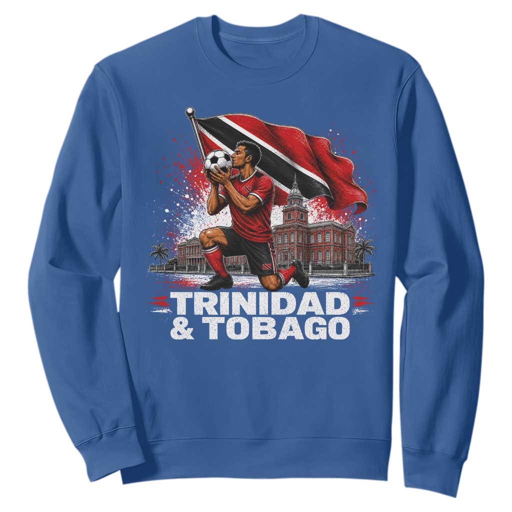 Trinidad and Tobago Soccer Sweatshirt Patriotic Football Fan Caribbean Pride Gift TS10 Royal Blue Print Your Wear