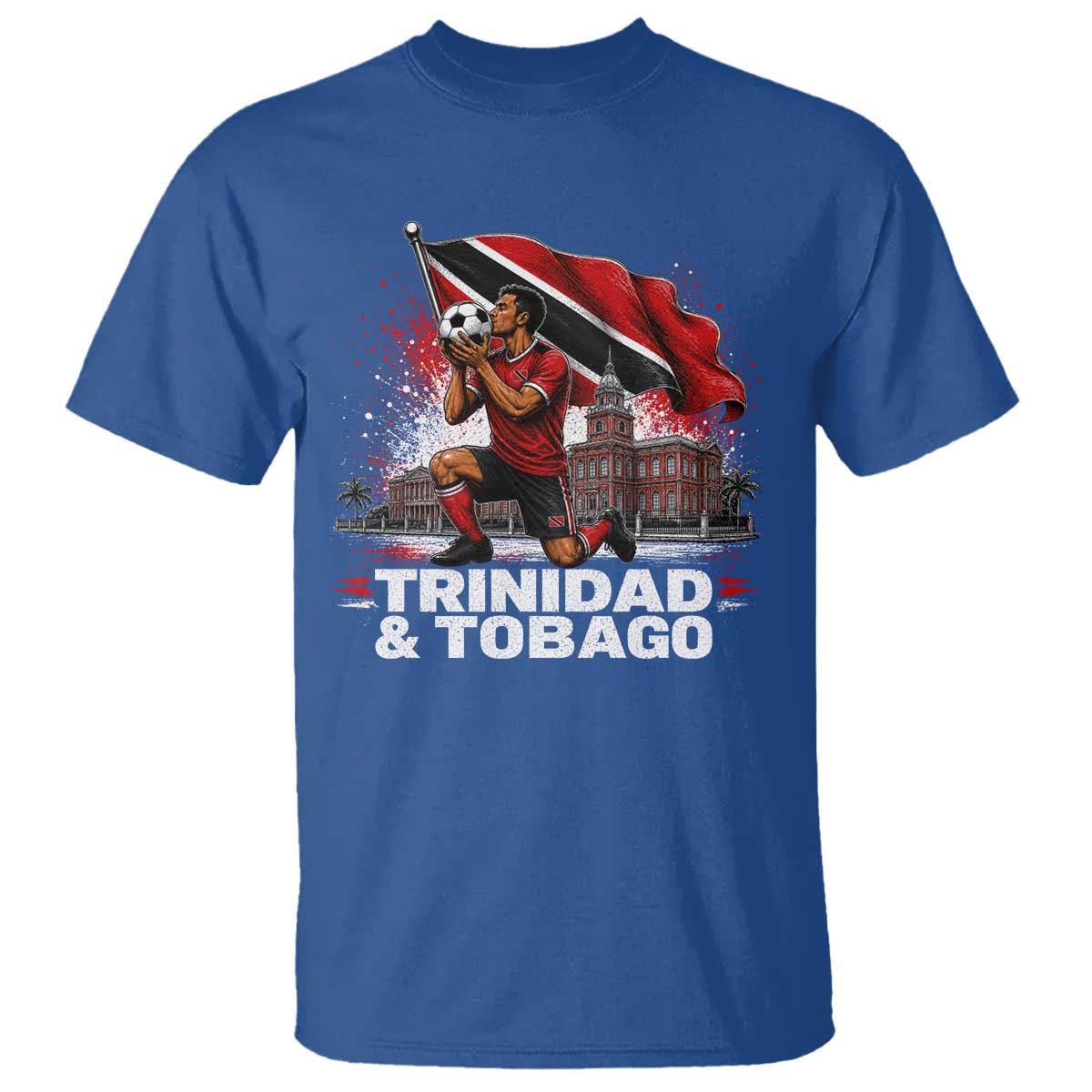 Trinidad and Tobago Soccer T Shirt Patriotic Football Fan Caribbean Pride Gift TS10 Royal Blue Print Your Wear