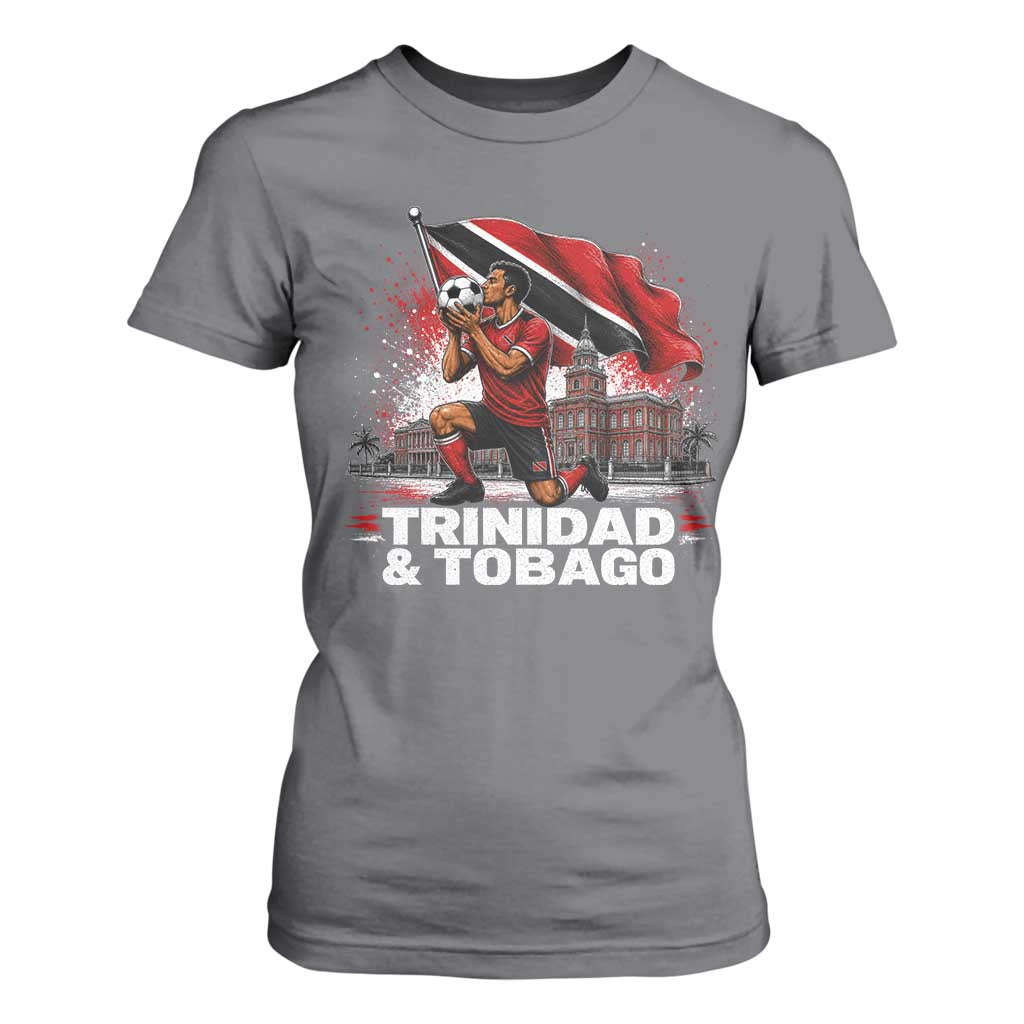Trinidad and Tobago Soccer T Shirt For Women Patriotic Football Fan Caribbean Pride Gift TS10 Charcoal Print Your Wear