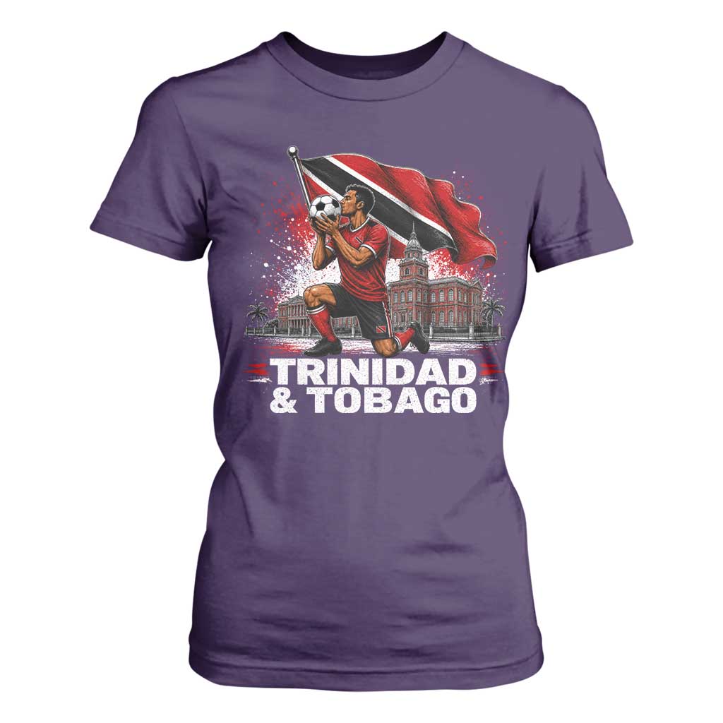 Trinidad and Tobago Soccer T Shirt For Women Patriotic Football Fan Caribbean Pride Gift TS10 Purple Print Your Wear