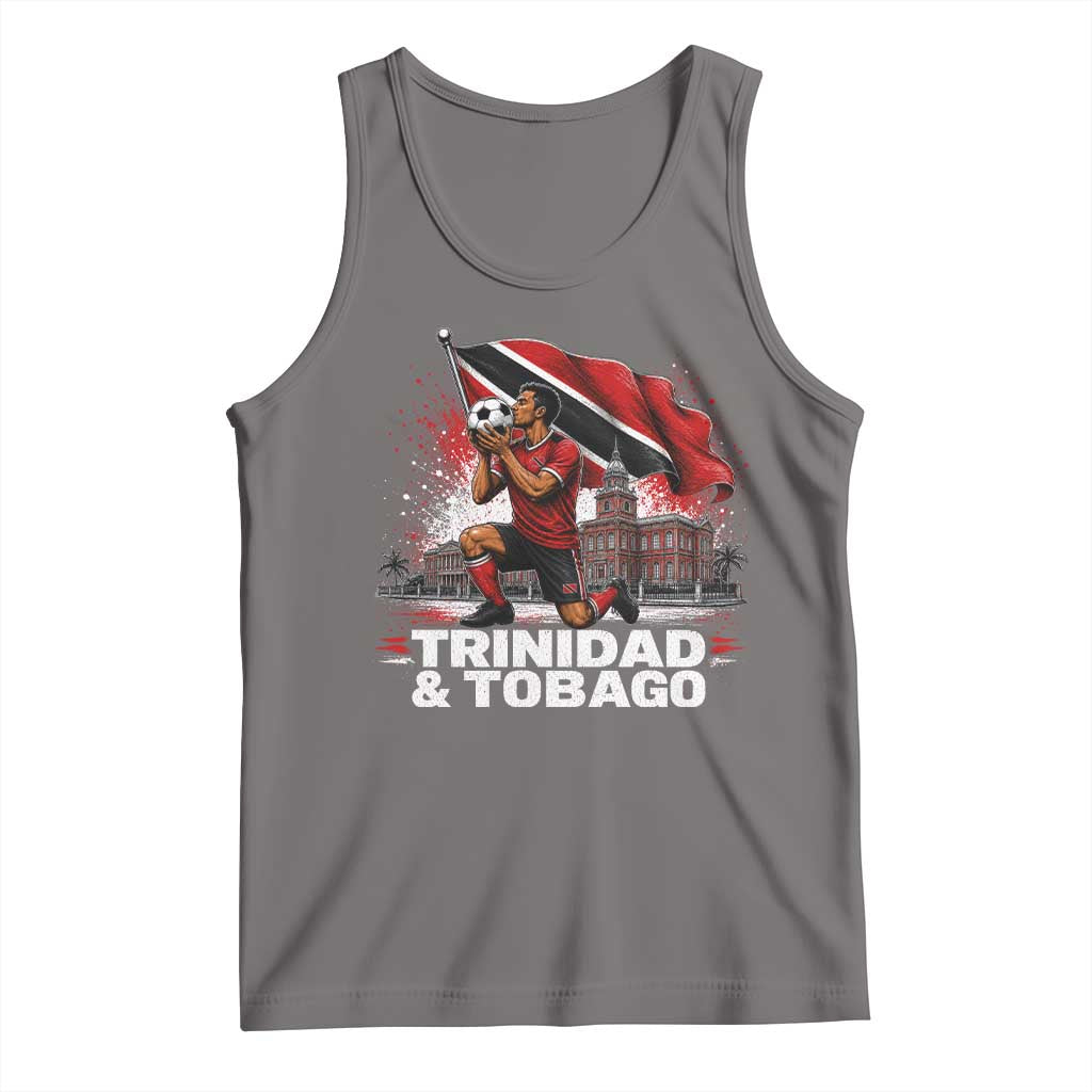 Trinidad and Tobago Soccer Tank Top Patriotic Football Fan Caribbean Pride Gift TS10 Deep Heather Print Your Wear