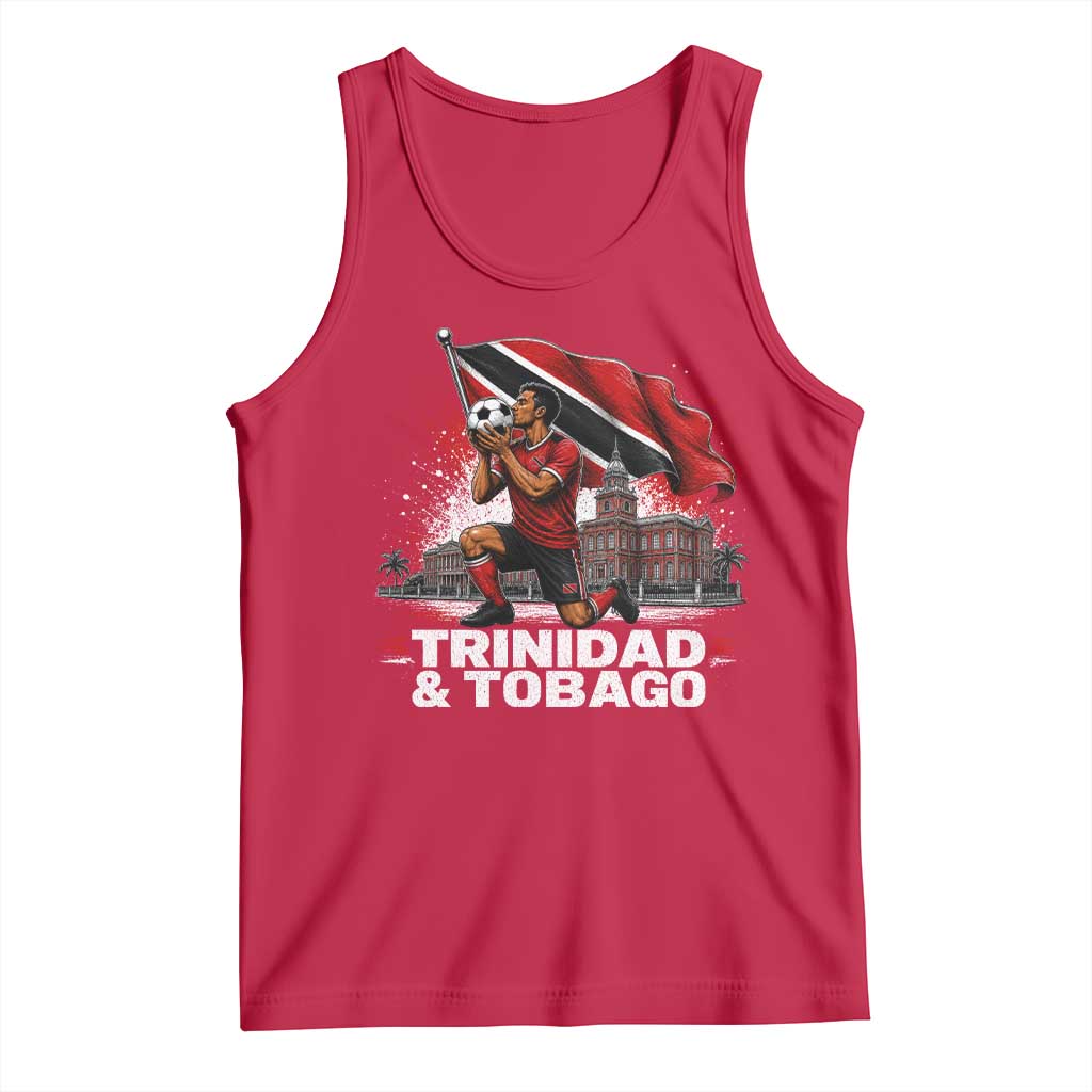 Trinidad and Tobago Soccer Tank Top Patriotic Football Fan Caribbean Pride Gift TS10 Red Print Your Wear