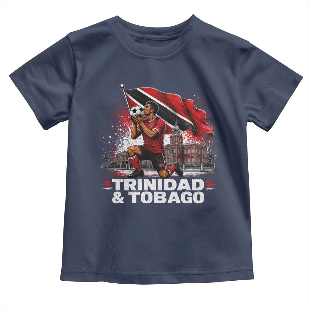 Trinidad and Tobago Soccer Toddler T Shirt Patriotic Football Fan Caribbean Pride Gift TS10 Navy Print Your Wear