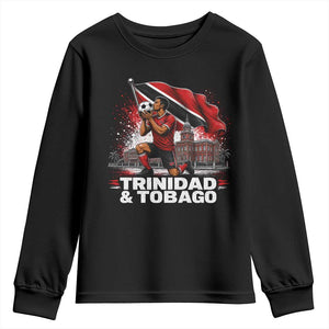 Trinidad and Tobago Soccer Youth Sweatshirt Patriotic Football Fan Caribbean Pride Gift TS10 Black Print Your Wear