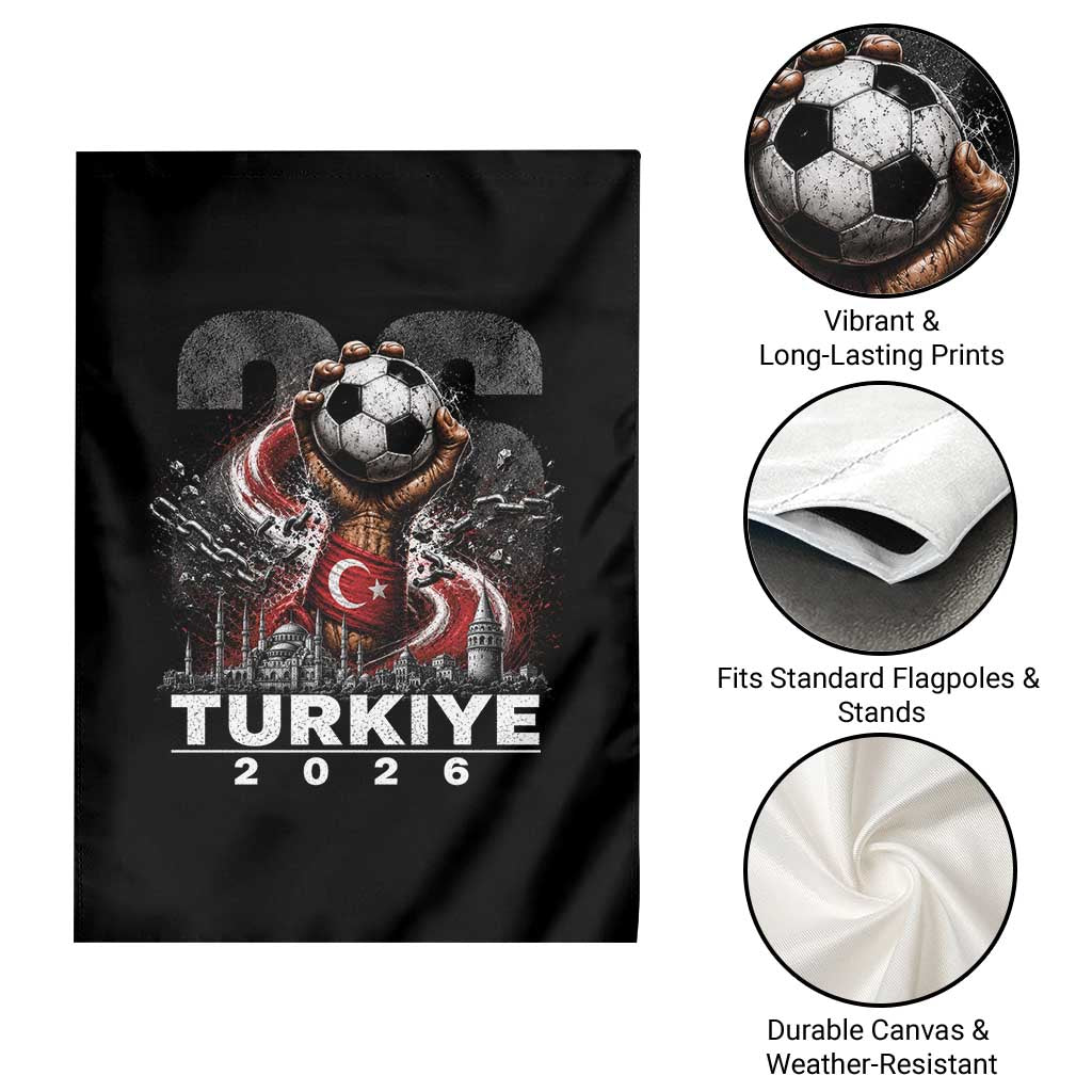 Turkish Soccer Garden Flag Turkey Football Fan Vintage Turkish Pride