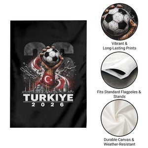Turkish Soccer Garden Flag Turkey Football Fan Vintage Turkish Pride