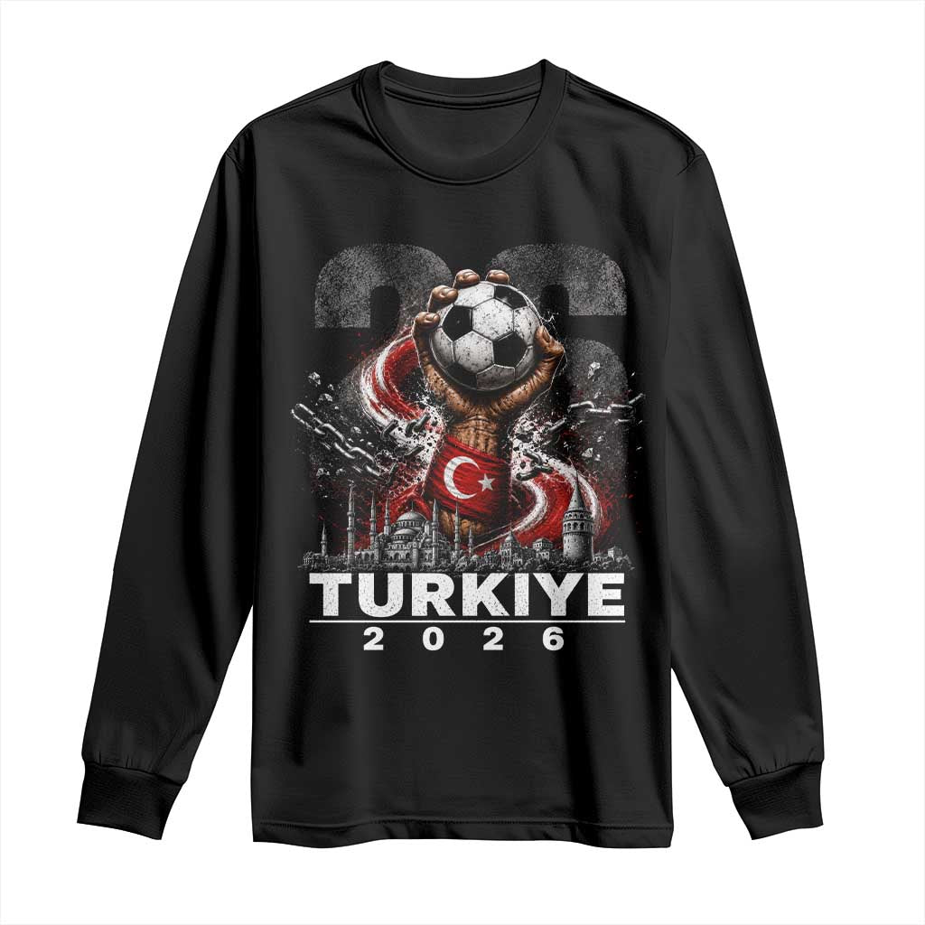Turkish Soccer Long Sleeve Shirt Turkey Football Fan Vintage Turkish Pride TS10 Black Print Your Wear