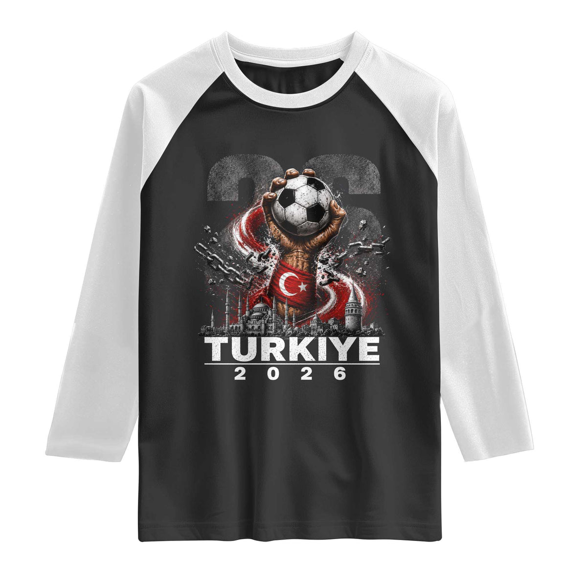 Turkish Soccer Raglan Shirt Turkey Football Fan Vintage Turkish Pride