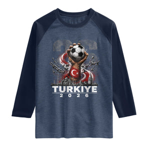Turkish Soccer Raglan Shirt Turkey Football Fan Vintage Turkish Pride