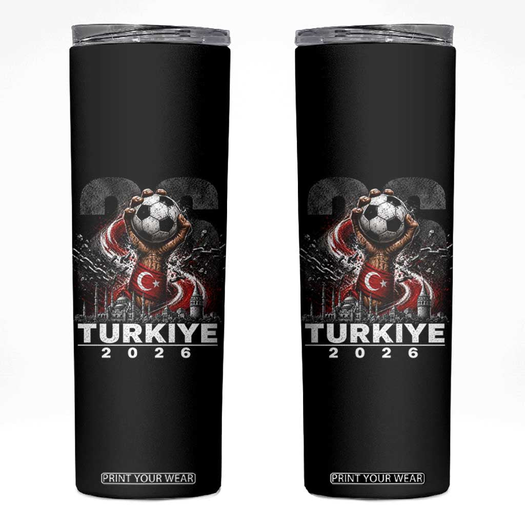 Turkish Soccer Skinny Tumbler Turkey Football Fan Vintage Turkish Pride