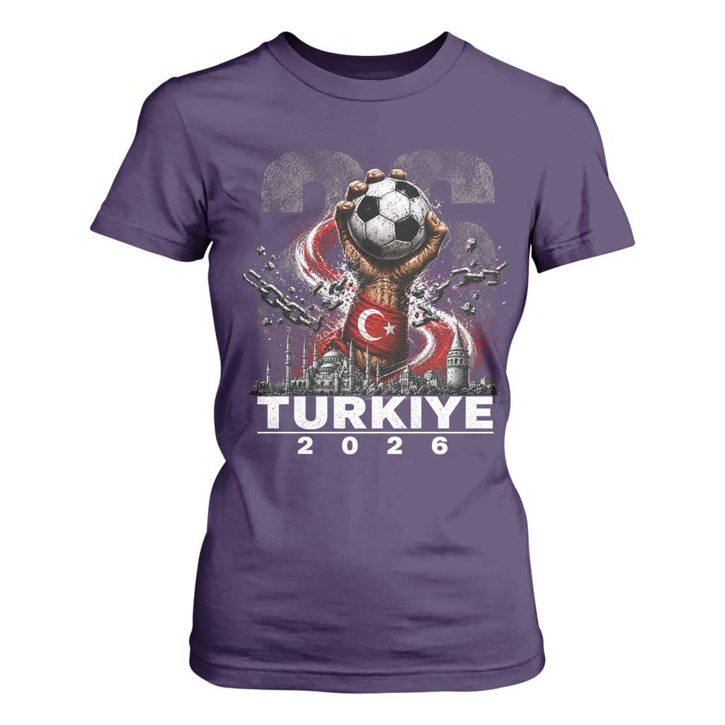 Turkish Soccer T Shirt For Women Turkey Football Fan Vintage Turkish Pride TS10 Purple Print Your Wear