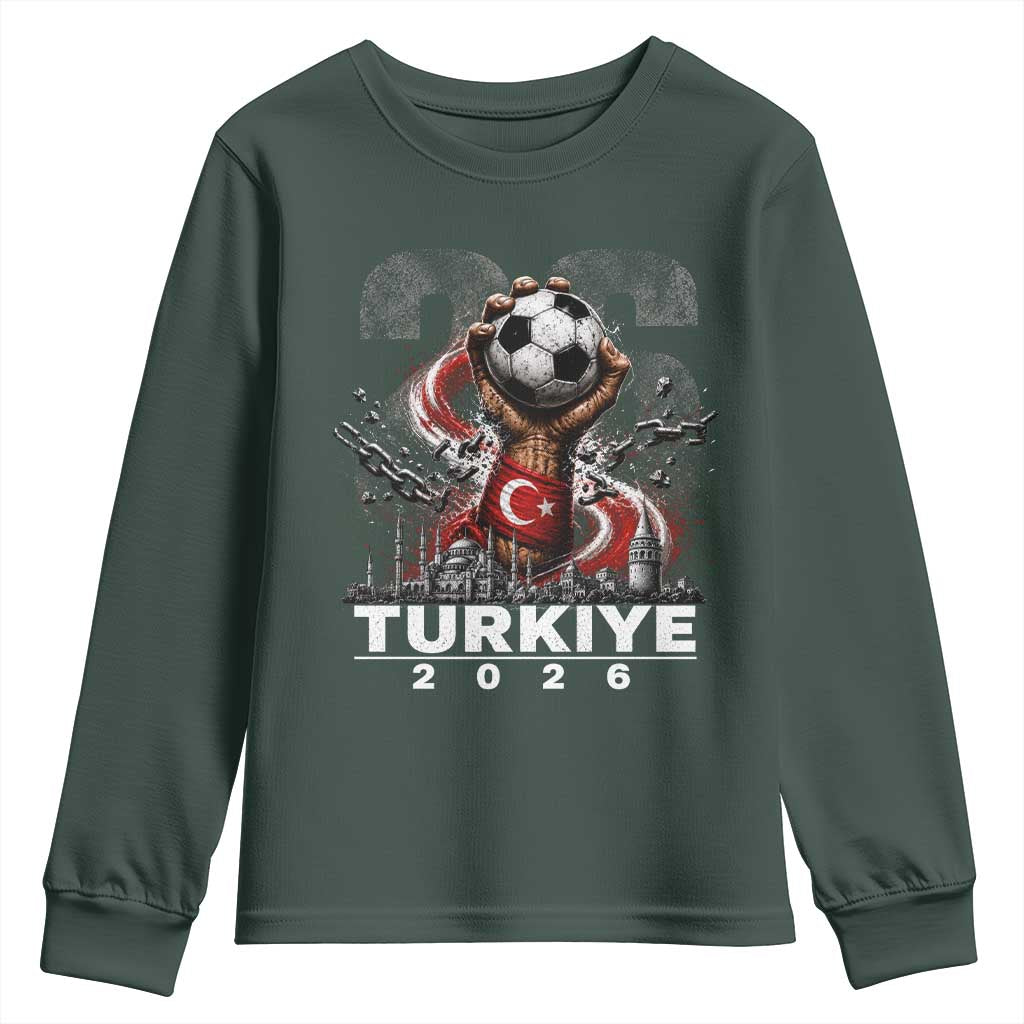 Turkish Soccer Youth Sweatshirt Turkey Football Fan Vintage Turkish Pride