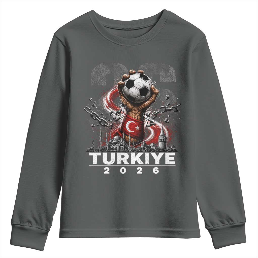 Turkish Soccer Youth Sweatshirt Turkey Football Fan Vintage Turkish Pride