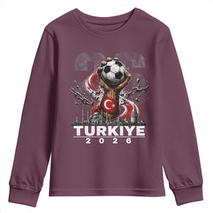 Turkish Soccer Youth Sweatshirt Turkey Football Fan Vintage Turkish Pride