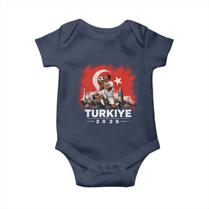 Turkish Soccer 2026 Baby Onesie Turkey Football Fan Vintage Turkish Pride