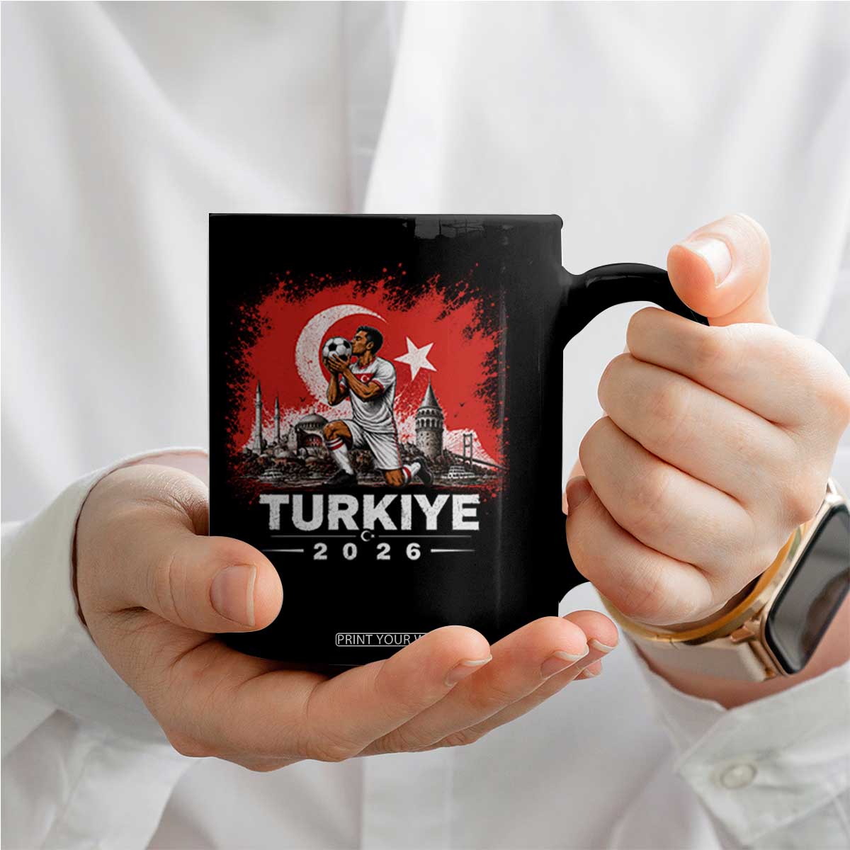 Turkish Soccer 2026 Coffee Mug Turkey Football Fan Vintage Turkish Pride