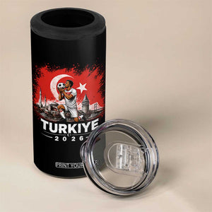 Turkish Soccer 2026 4 in 1 Can Cooler Tumbler Turkey Football Fan Vintage Turkish Pride