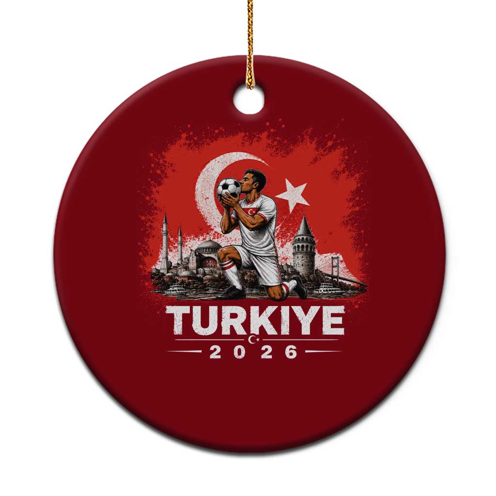 Turkish Soccer 2026 Ceramic Ornament Turkey Football Fan Vintage Turkish Pride TS10 1pc Red Print Your Wear