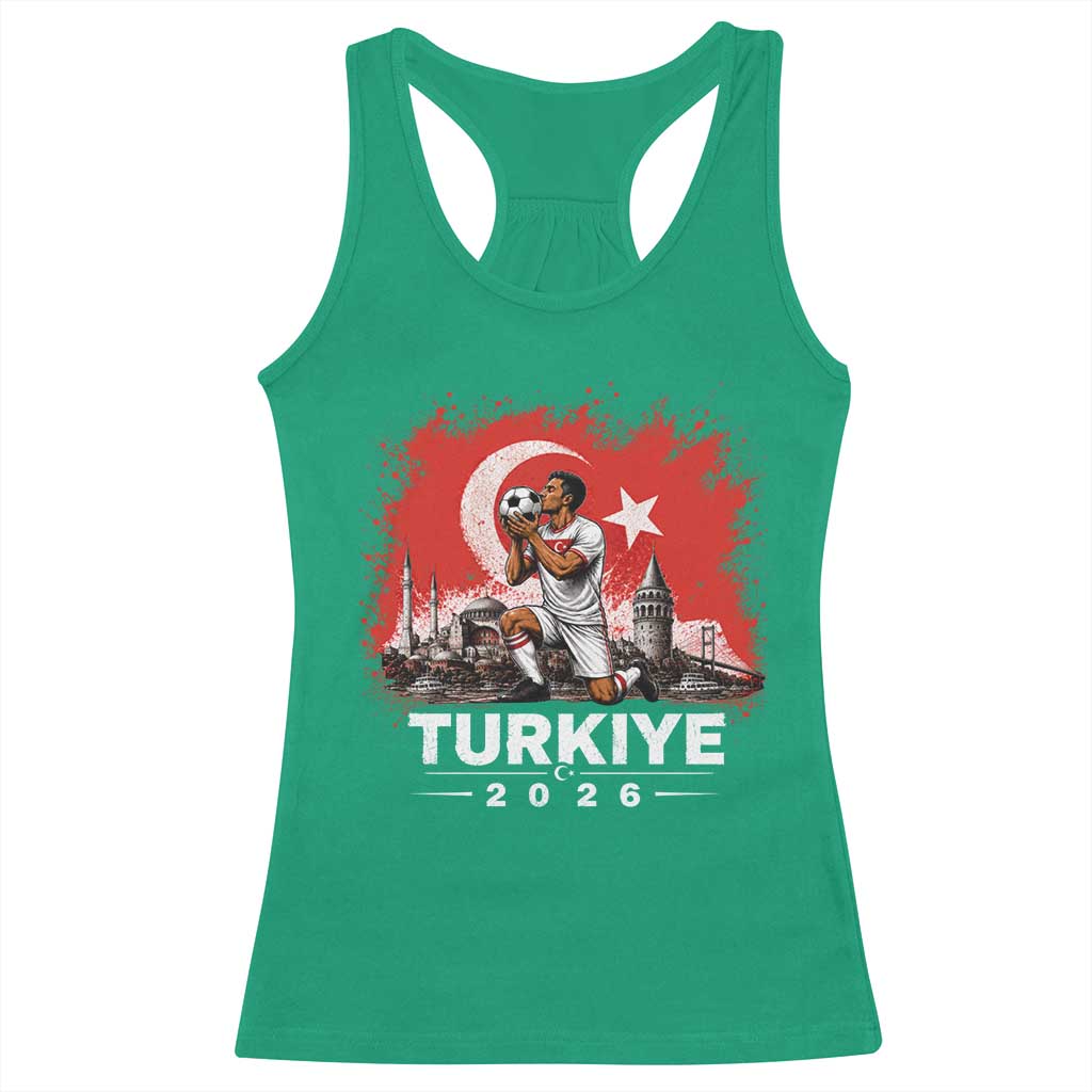 Turkish Soccer 2026 Racerback Tank Top Turkey Football Fan Vintage Turkish Pride