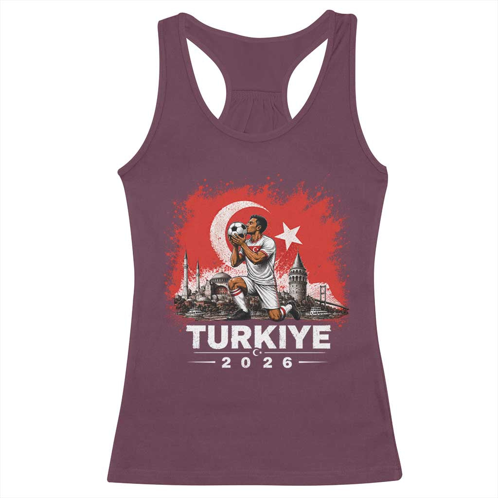 Turkish Soccer 2026 Racerback Tank Top Turkey Football Fan Vintage Turkish Pride