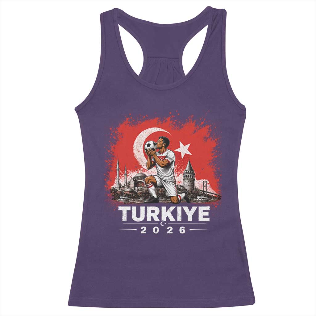 Turkish Soccer 2026 Racerback Tank Top Turkey Football Fan Vintage Turkish Pride