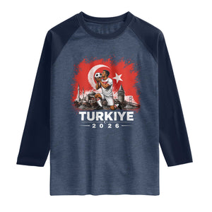 Turkish Soccer 2026 Raglan Shirt Turkey Football Fan Vintage Turkish Pride
