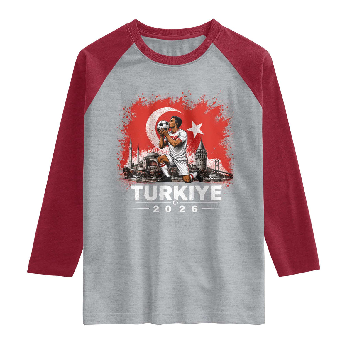 Turkish Soccer 2026 Raglan Shirt Turkey Football Fan Vintage Turkish Pride