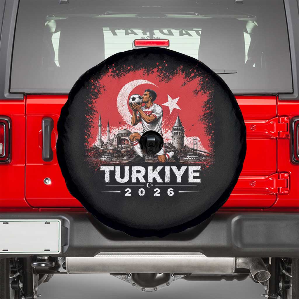 Turkish Soccer 2026 Spare Tire Cover Turkey Football Fan Vintage Turkish Pride
