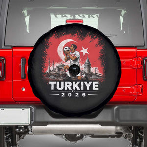 Turkish Soccer 2026 Spare Tire Cover Turkey Football Fan Vintage Turkish Pride