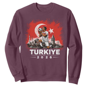 Turkish Soccer 2026 Sweatshirt Turkey Football Fan Vintage Turkish Pride