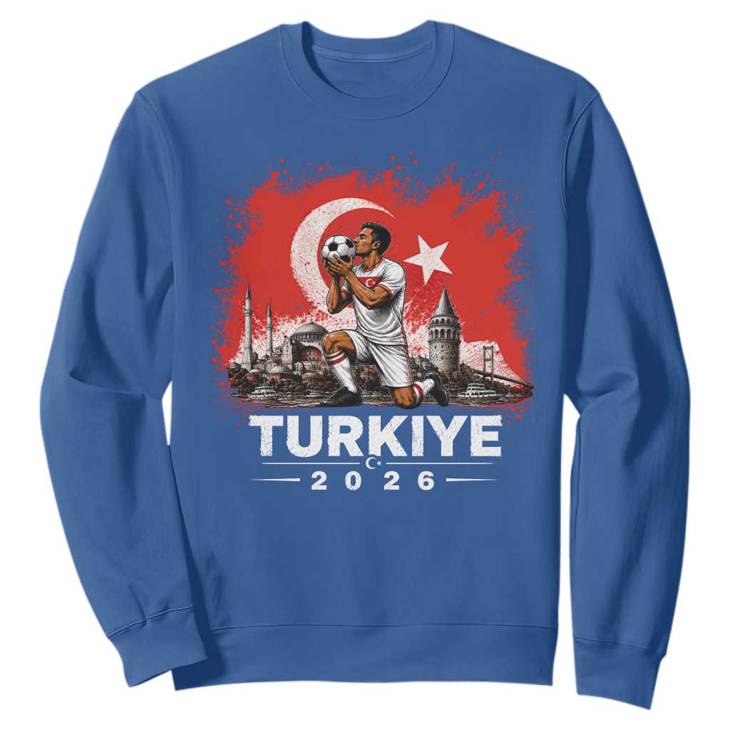 Turkish Soccer 2026 Sweatshirt Turkey Football Fan Vintage Turkish Pride