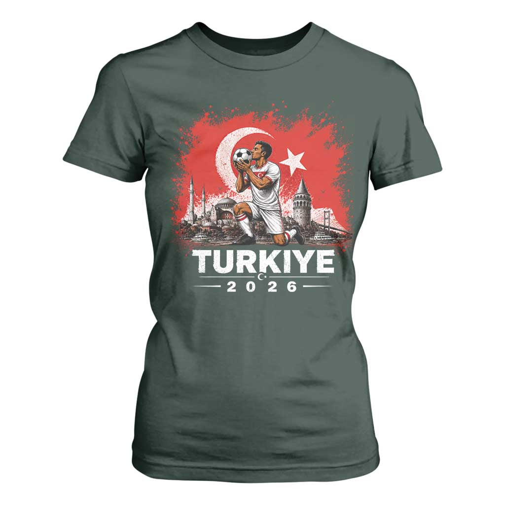 Turkish Soccer 2026 T Shirt For Women Turkey Football Fan Vintage Turkish Pride