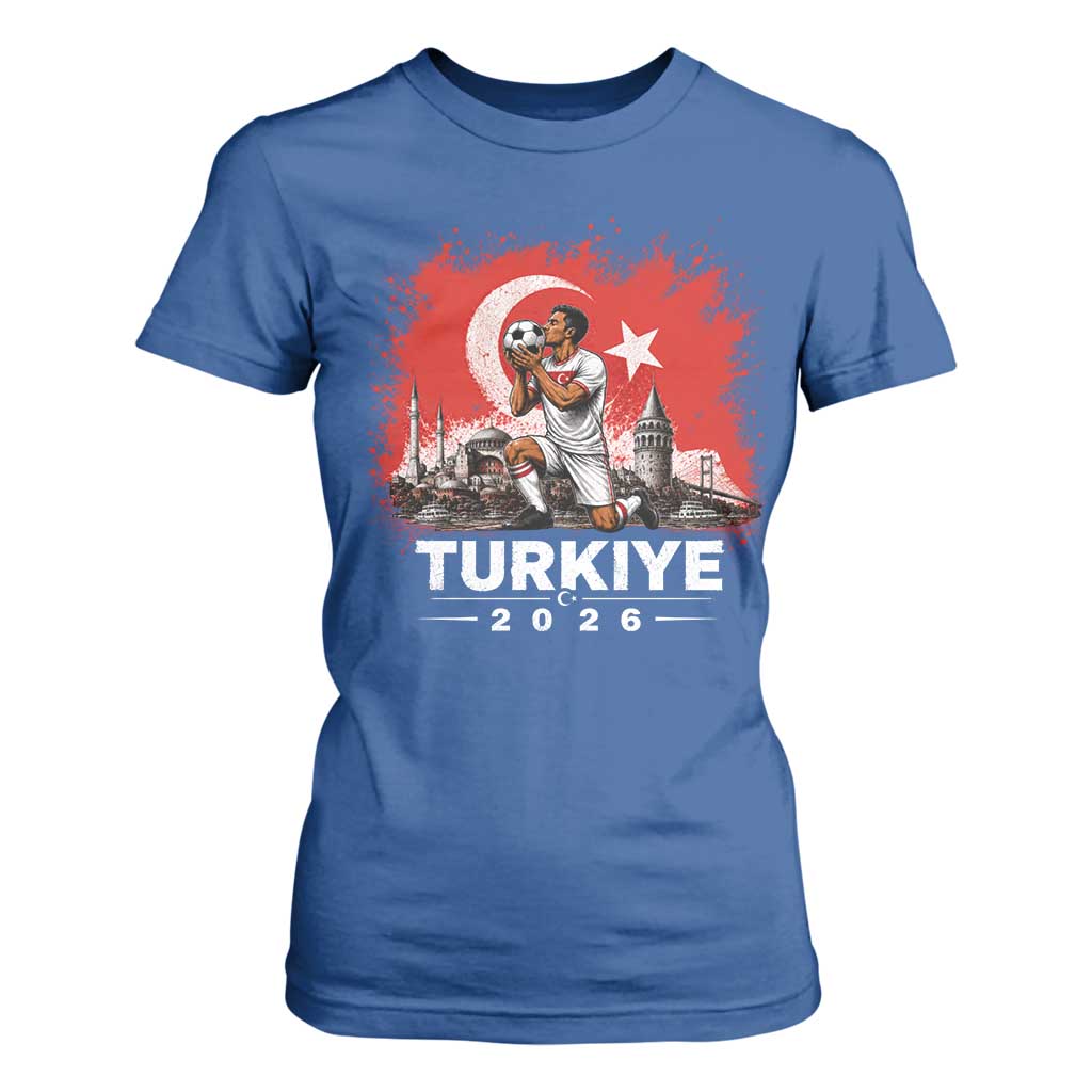 Turkish Soccer 2026 T Shirt For Women Turkey Football Fan Vintage Turkish Pride