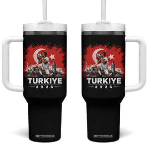 Turkish Soccer 2026 Tumbler With Handle Turkey Football Fan Vintage Turkish Pride