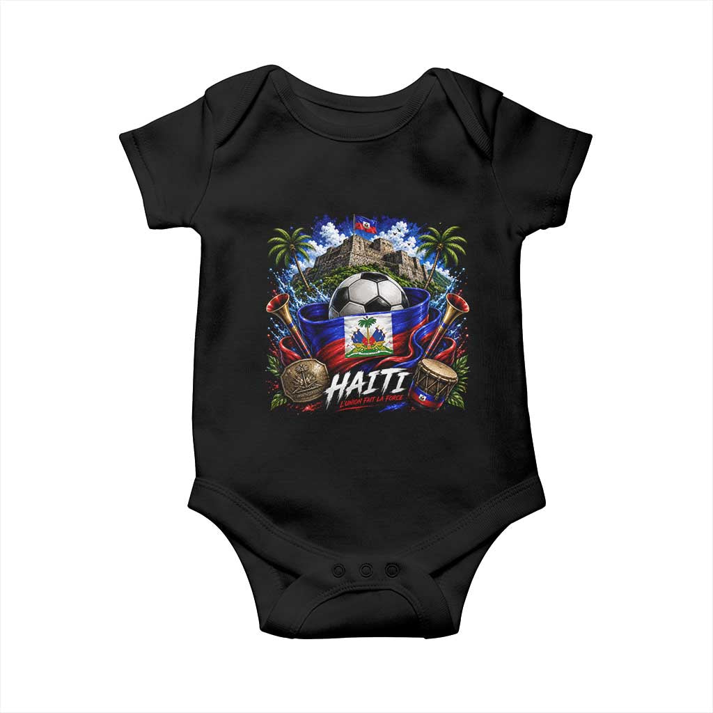 Haiti Soccer 2026 Baby Onesie Haitian Flag Caribbean Football Fan
