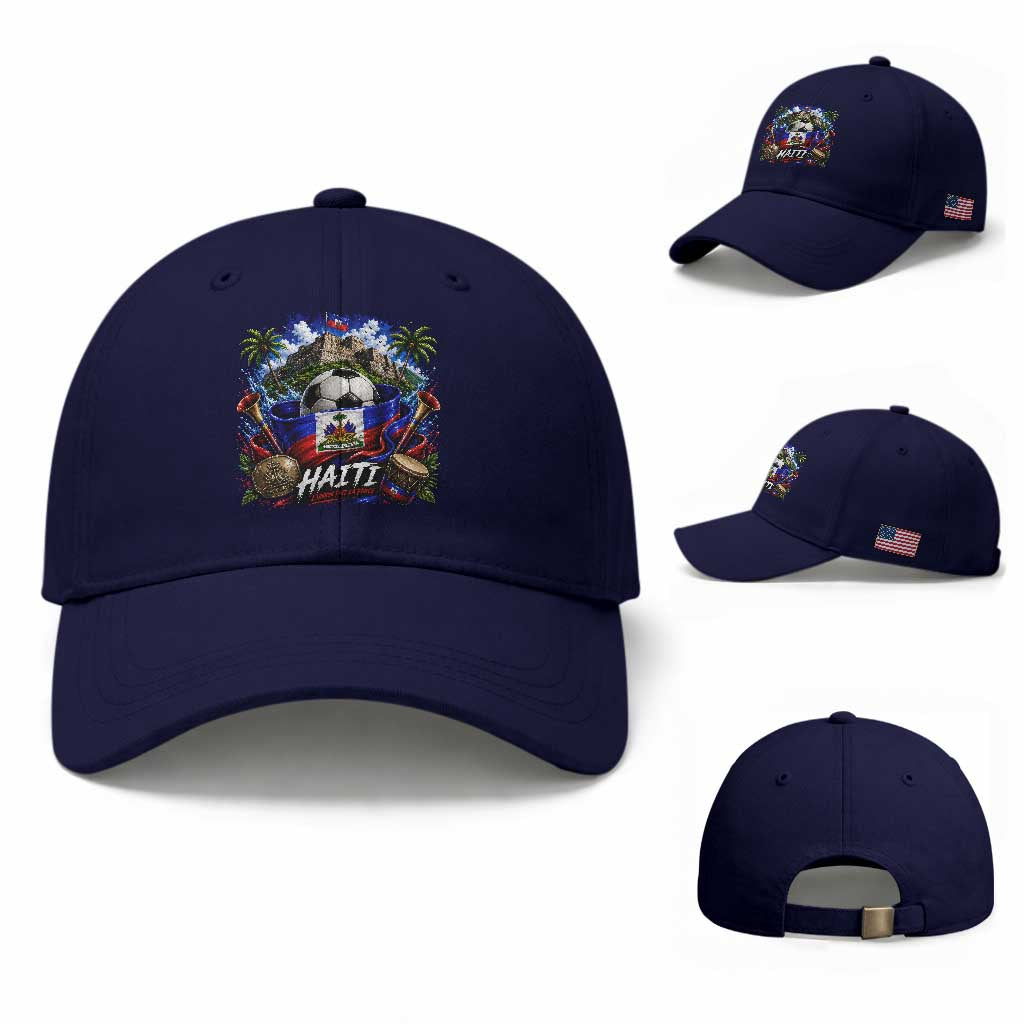 Haiti Soccer 2026 Baseball Cap Haitian Flag Caribbean Football Fan