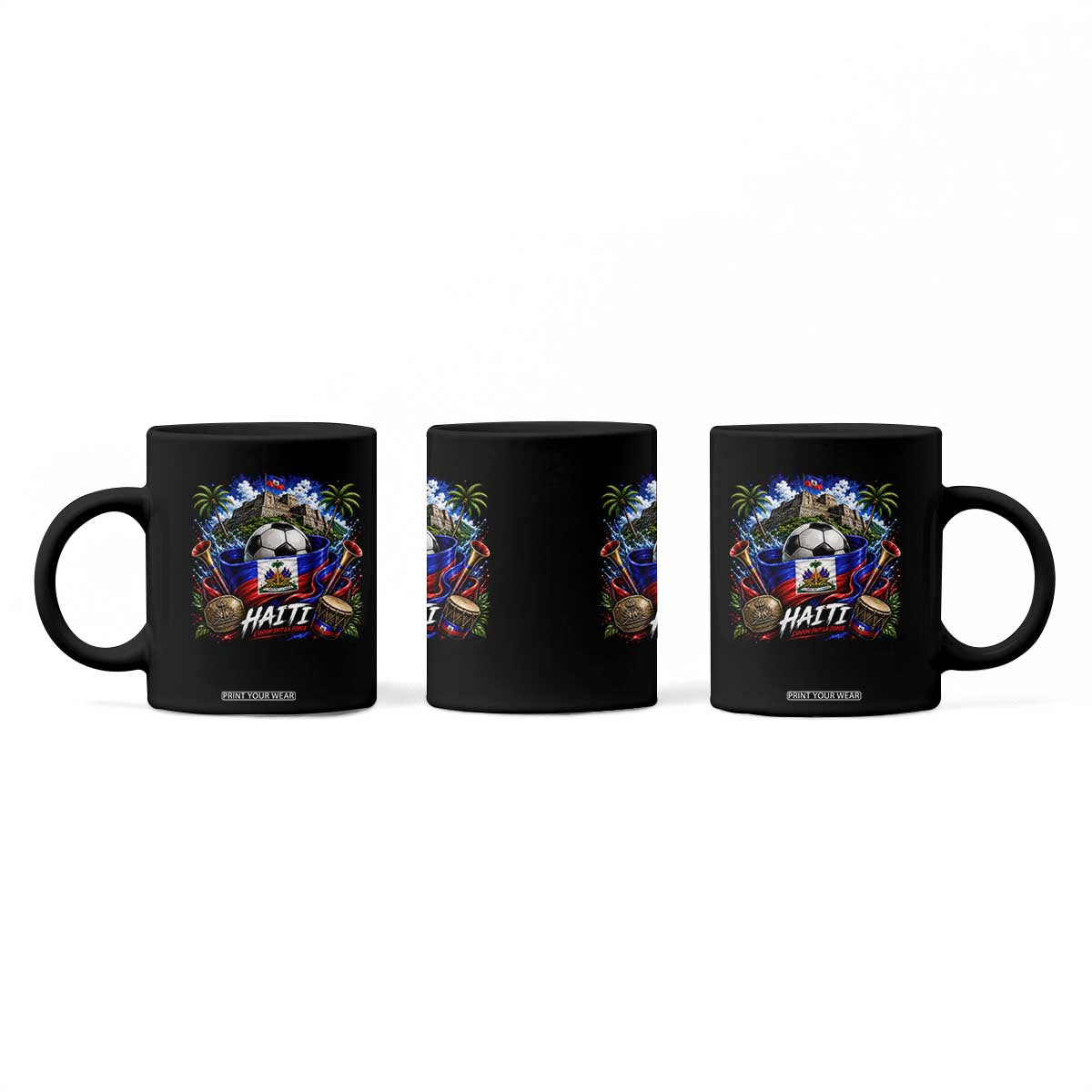 Haiti Soccer 2026 Coffee Mug Haitian Flag Caribbean Football Fan
