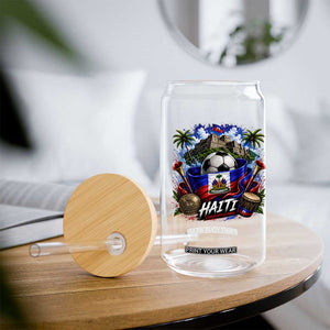 Haiti Soccer 2026 Glass Can Haitian Flag Caribbean Football Fan