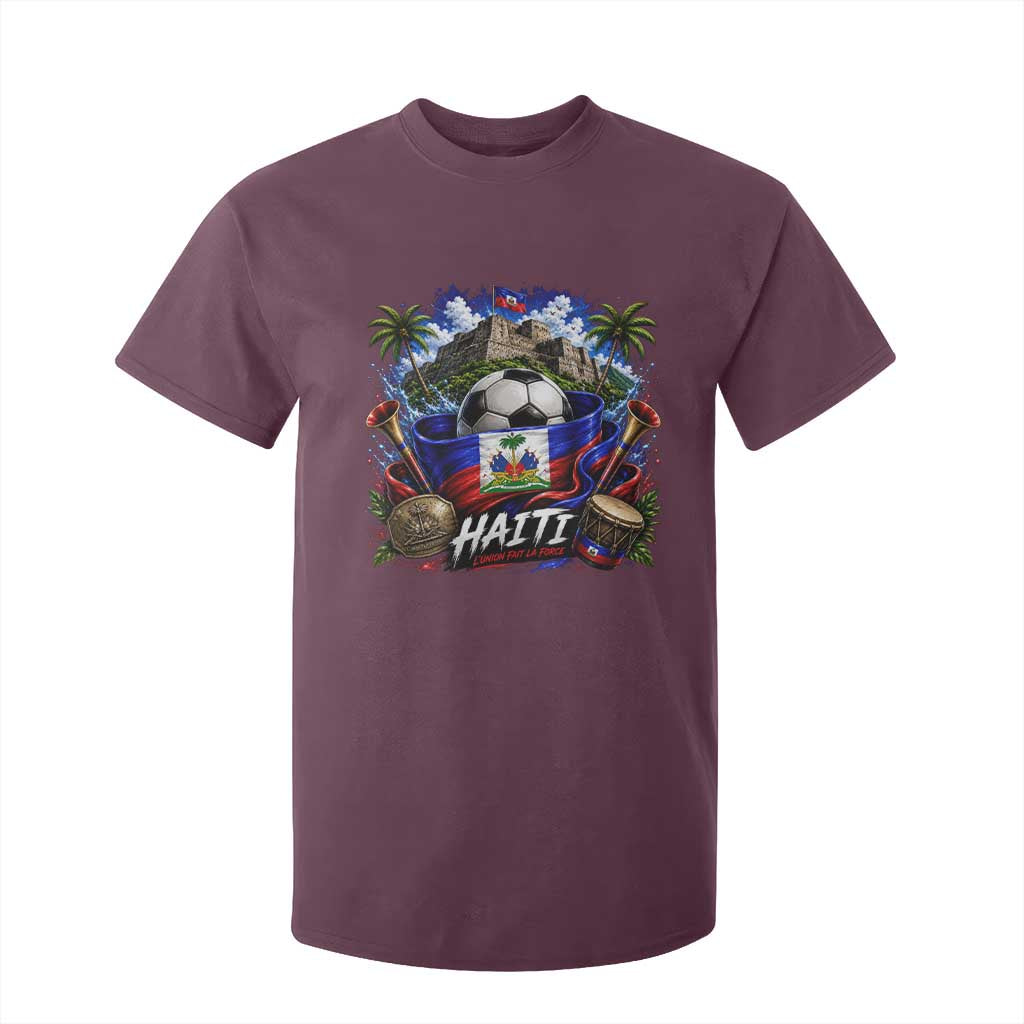 Haiti Soccer 2026 T Shirt For Kid Haitian Flag Caribbean Football Fan