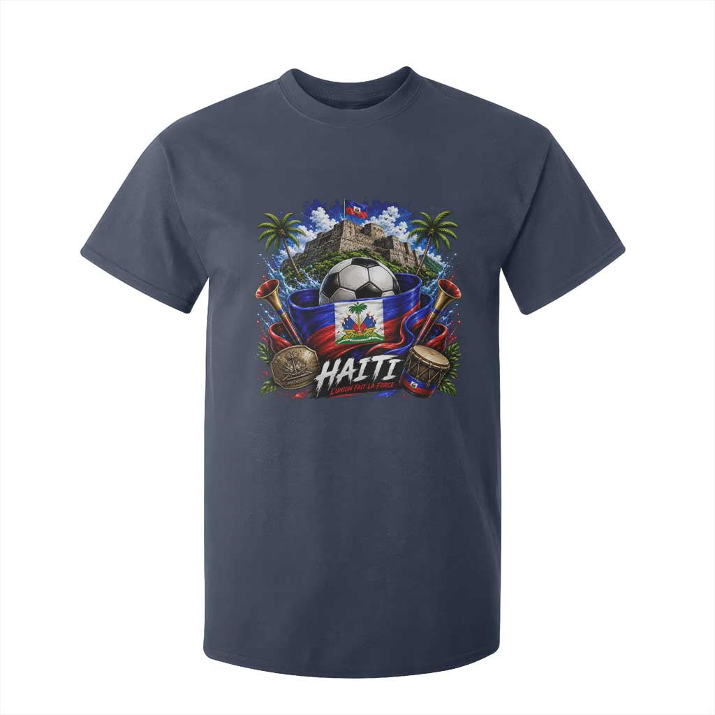 Haiti Soccer 2026 T Shirt For Kid Haitian Flag Caribbean Football Fan