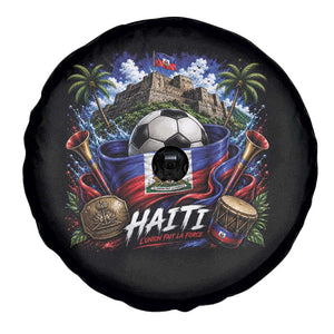 Haiti Soccer 2026 Spare Tire Cover Haitian Flag Caribbean Football Fan