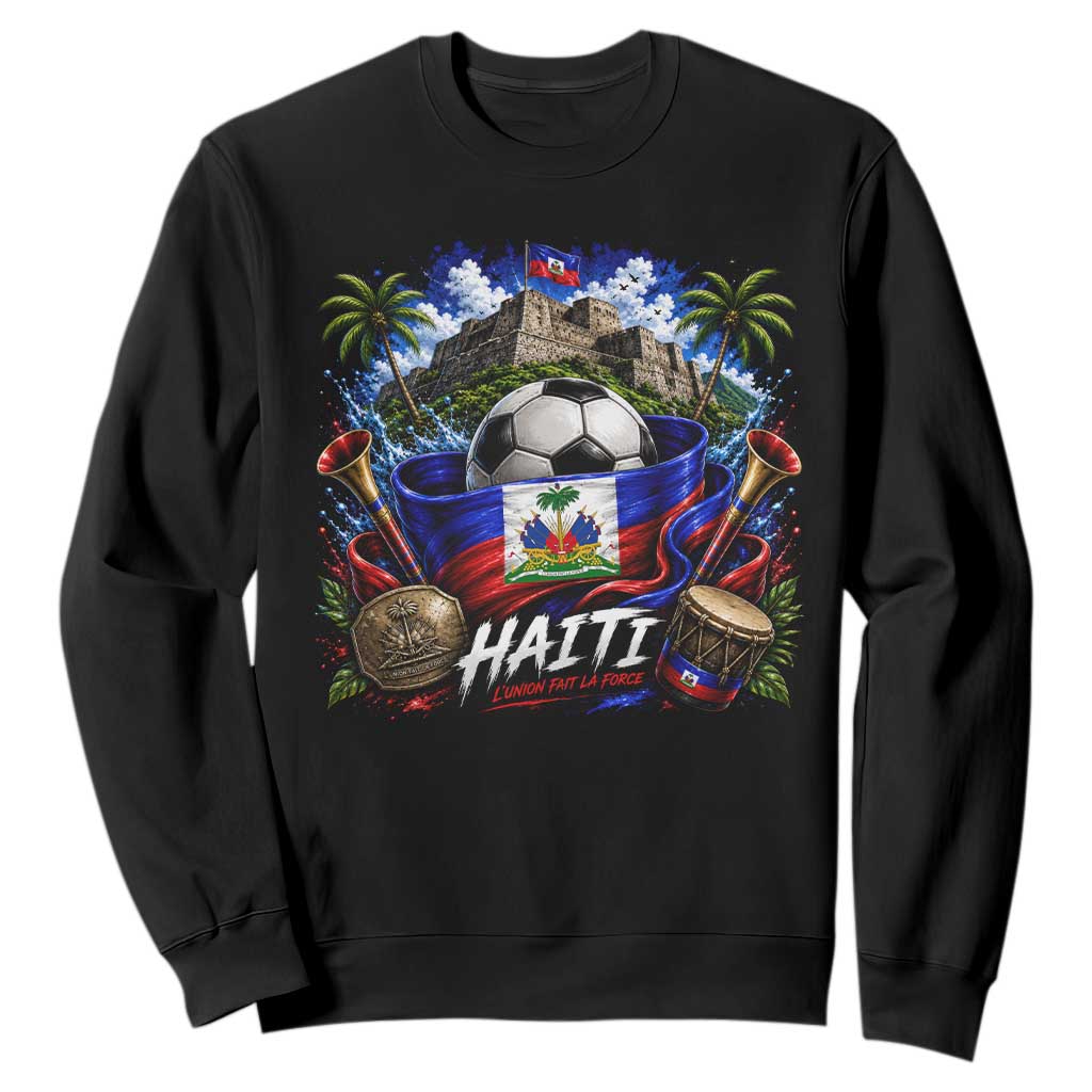 Haiti Soccer 2026 Sweatshirt Haitian Flag Caribbean Football Fan
