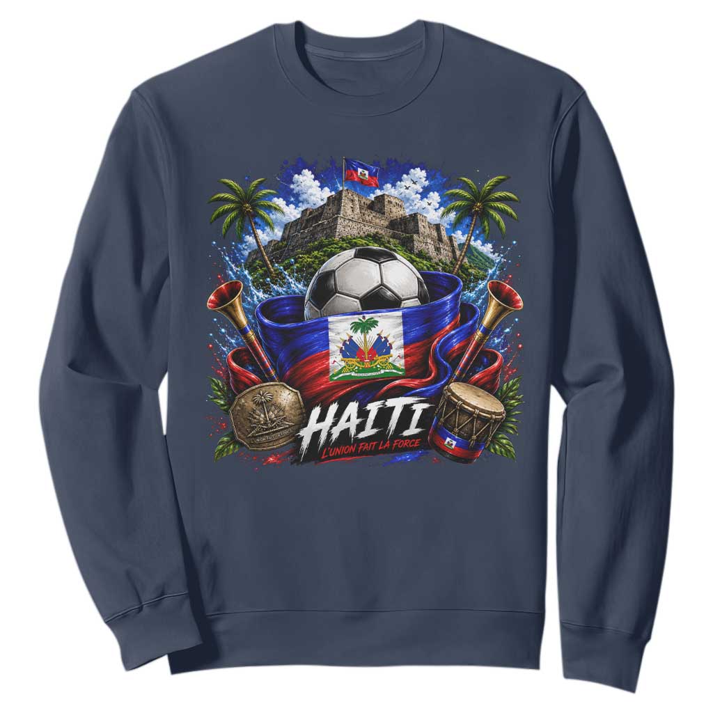 Haiti Soccer 2026 Sweatshirt Haitian Flag Caribbean Football Fan