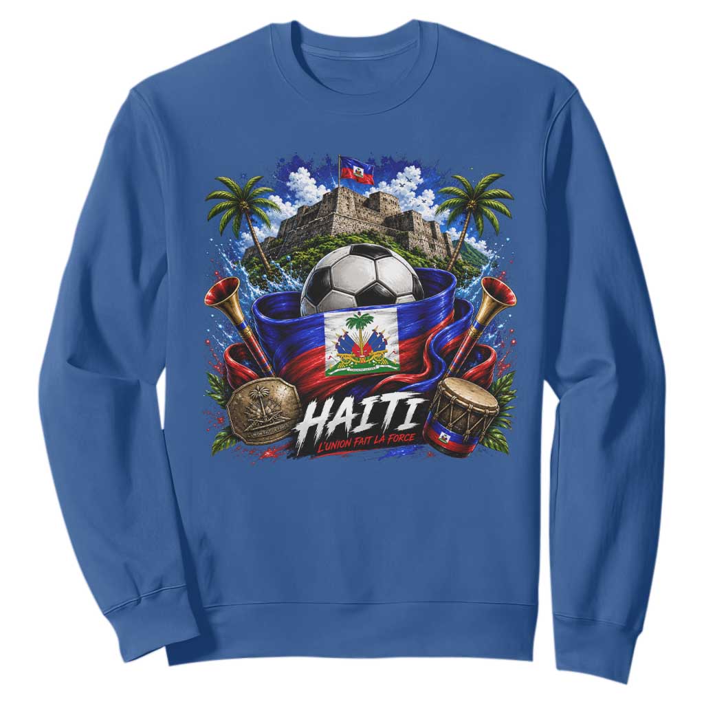 Haiti Soccer 2026 Sweatshirt Haitian Flag Caribbean Football Fan